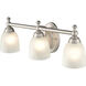 None 3 Light 22 inch Satin Nickel Bathroom Vanity Light Wall Light
